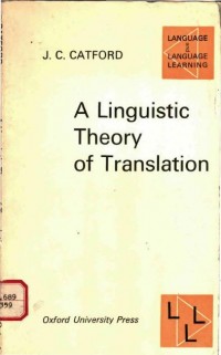 A Linguistic Theory Of Translation